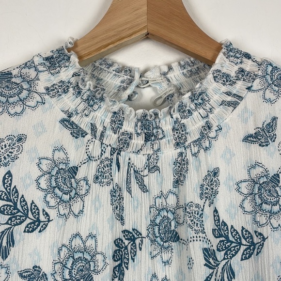 Altar'd State long flare sleeve floral mock lined flowy pullover dress Size Med - Picture 4 of 8